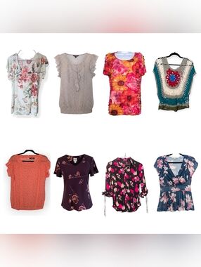 Cottagecore Y2K Women's Tops Blouses Lot Bundle‎ Small To Large Fairy Whimsical